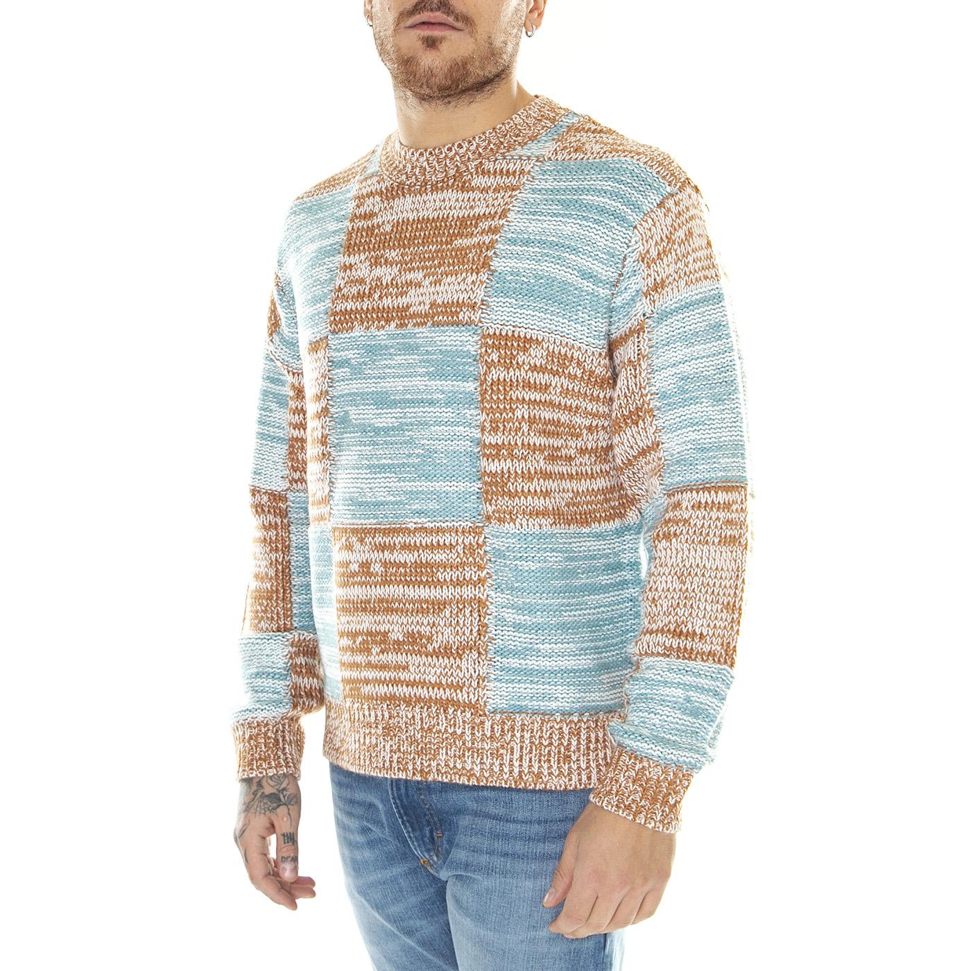 Dominic Sweater Catechu Wood Multi - Maglione Girocollo Uomo Multicolore 151000076-CTU  OBEY 