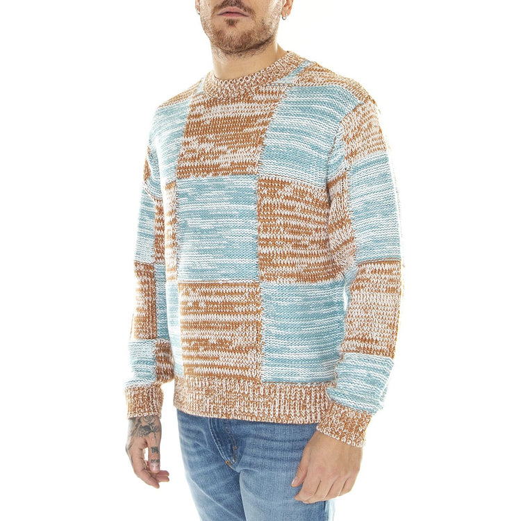 Dominic Sweater Catechu Wood Multi - Maglione Girocollo Uomo Multicolore 151000076-CTU  OBEY 