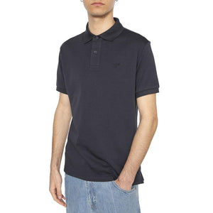 Hylton Interlock Polo Shirt Navy - Polo Uomo Blu MML1445-NAVY  BARBOUR 