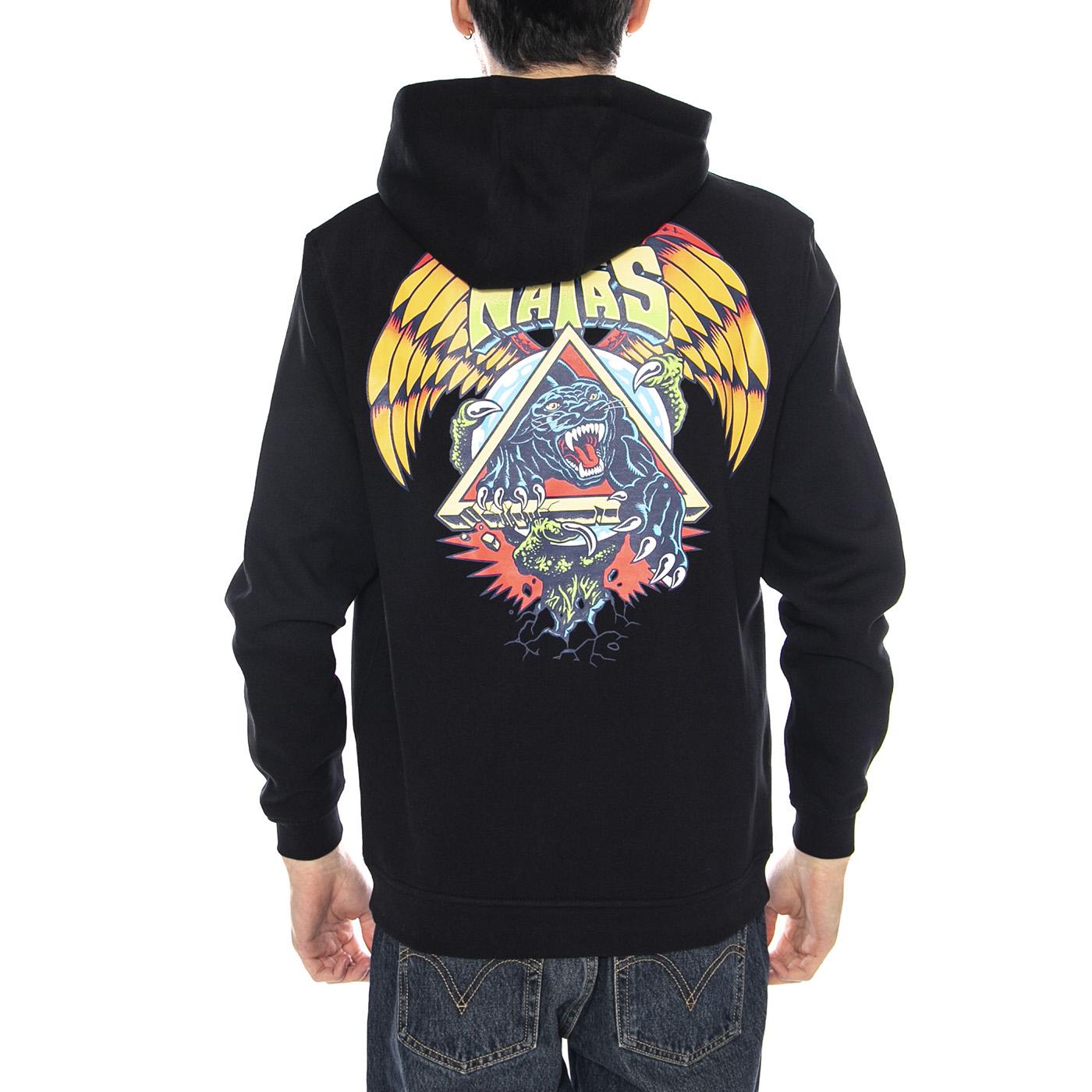 Natas SC Panther Hood -- Felpa Uomo Cappuccio Nera SCA-HDY-10027 Black SANTA CRUZ 