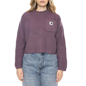 W Mira Sweater - Viola - Maglione Girocollo a Coste Donna I035382_33I_XX . CARHARTT WIP 