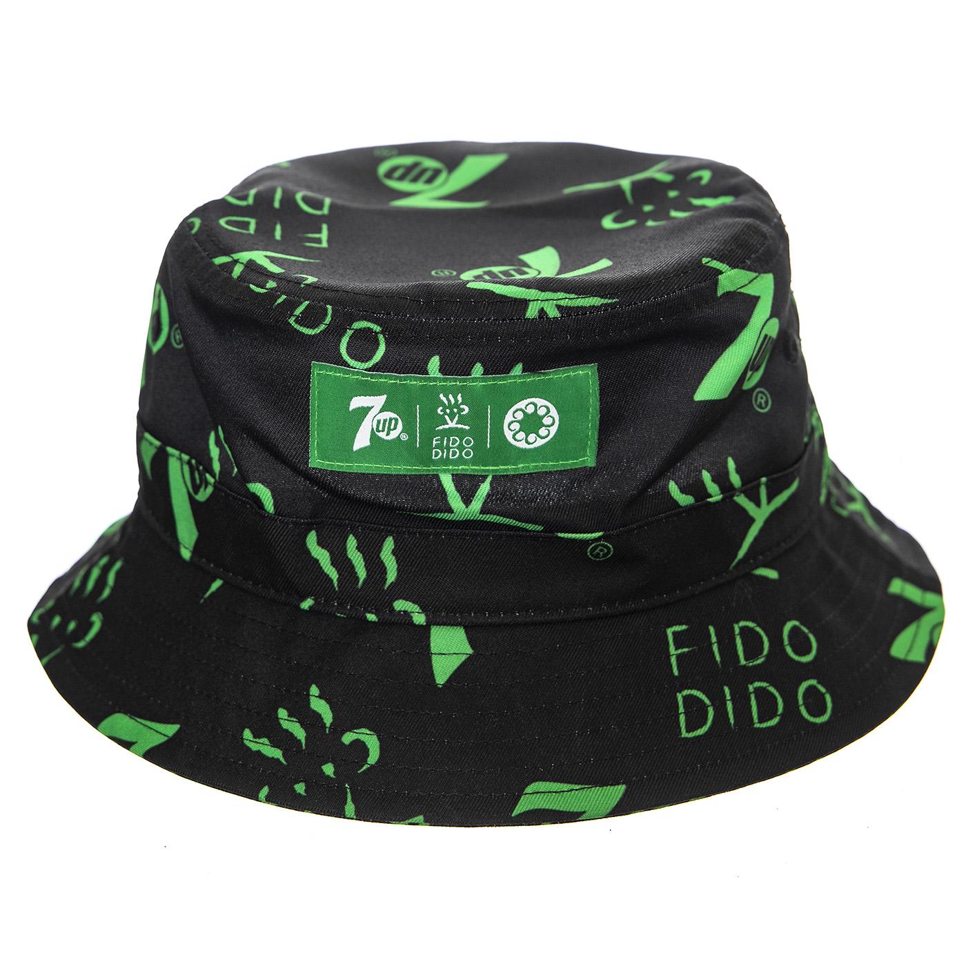 7Up Octopus Splashed Bucket Hat - Cappello da Pescatore Nero 23SOBC94-224778  OCTOPUS 