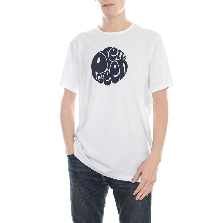 Gillespie - White/Navy - Maglietta Girocollo Uomo C7GMU95749109-WHT  PRETTYGREEN 