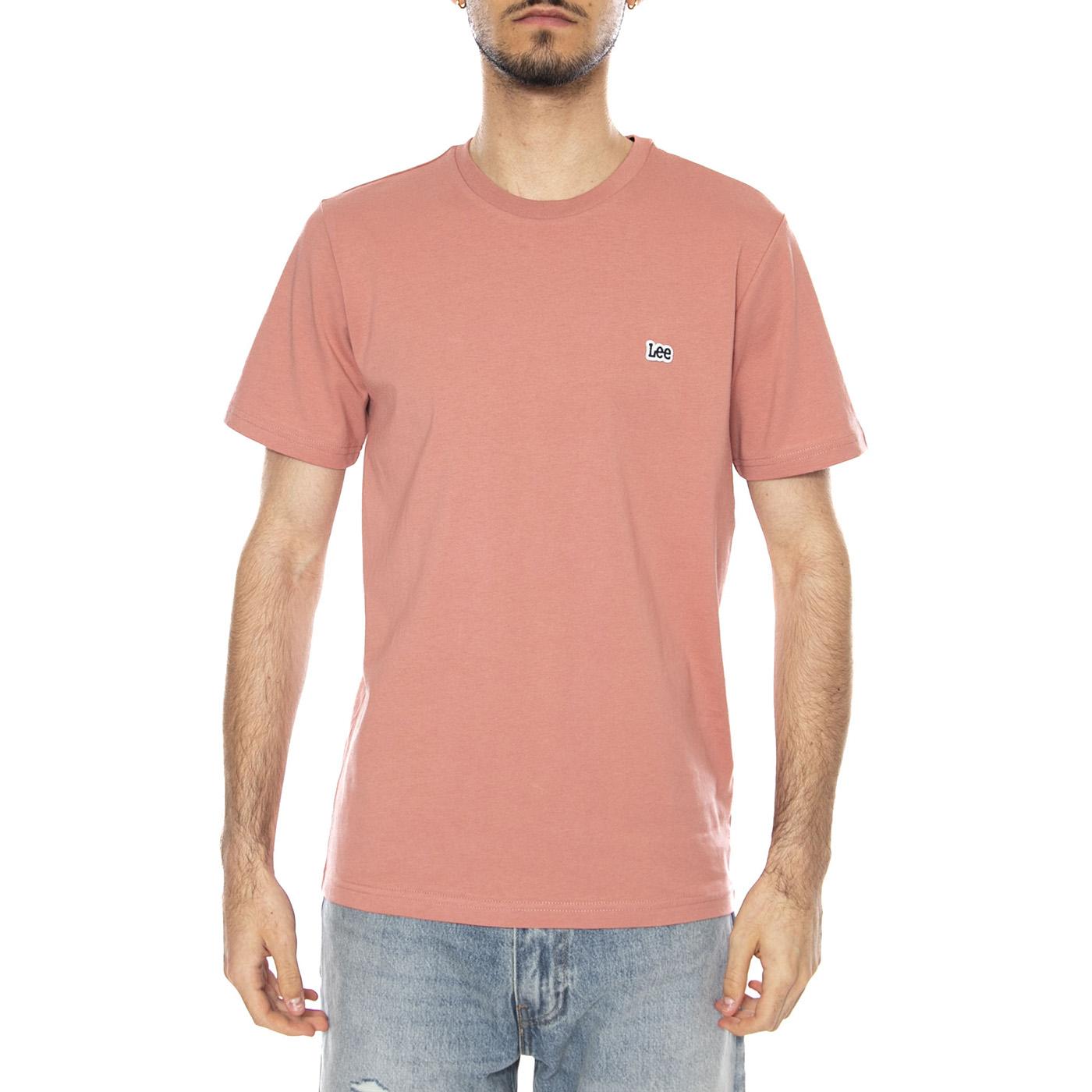 SS PATCH LOGO TEE MALLORY - Maglietta Girocollo Uomo Rosa 112376927 PNK LEE 