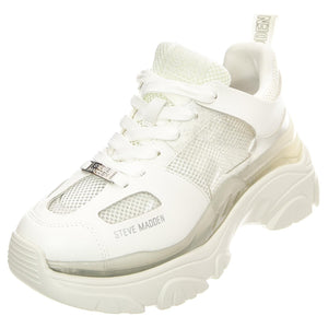 Vitalize White / Sil - Scarpe Stringate Profilo Basso Donna Bianche SMPVITALIZE-WHI  STEVE MADDEN 