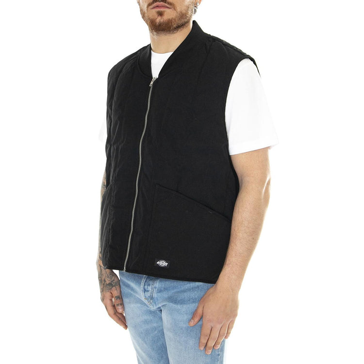Quilted Vest Black - Giacca Smanicata Uomo Nera DK0A4YVGBLK1  DICKIES 