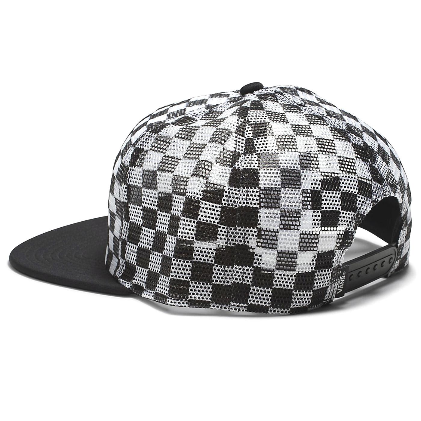 Full Patch Mesh Trucker Black / White - Cappellino con Visiera Multicolore / Checkerboard VN00066ZY281  VANS 