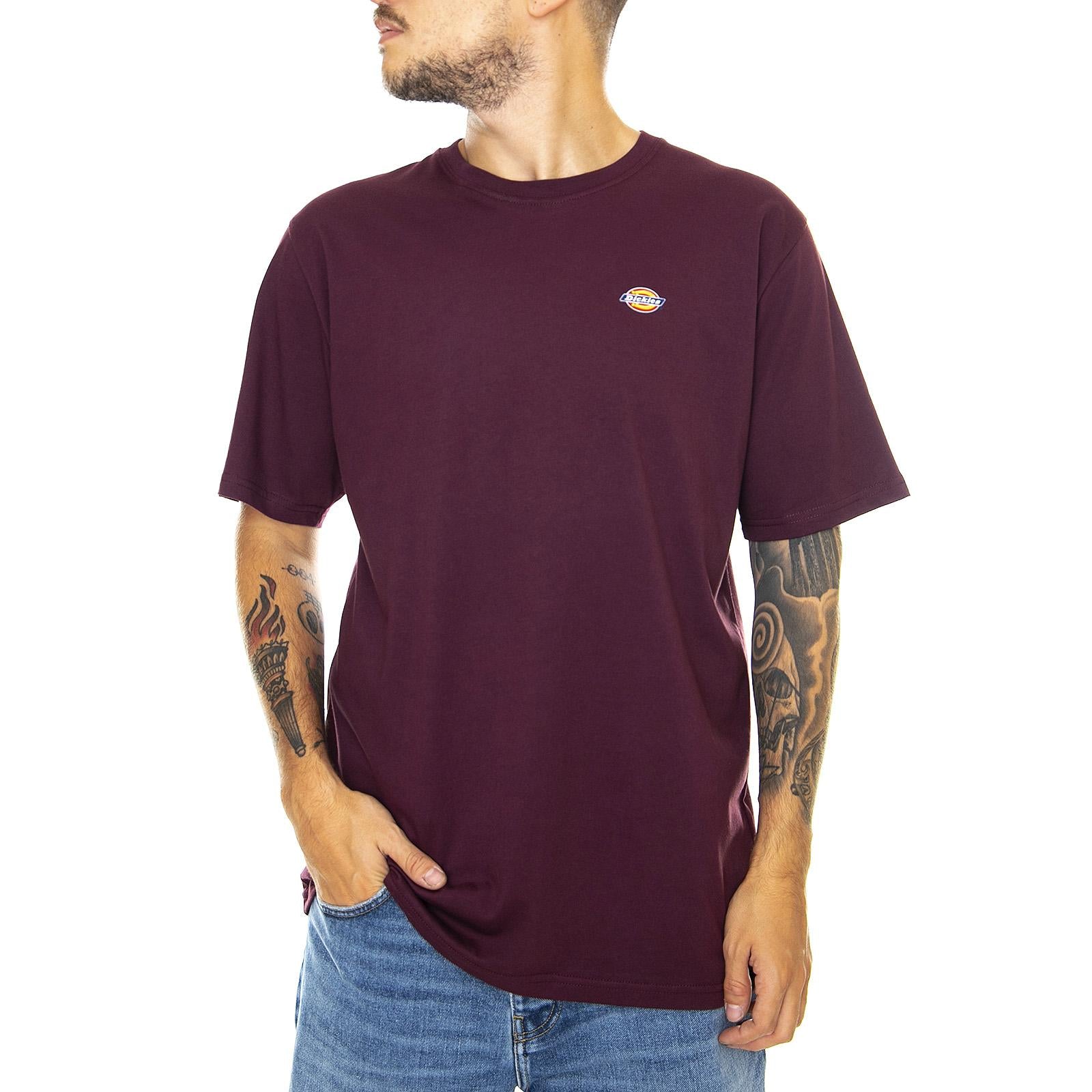 Stockdale Tee - Maroon - Maglietta Girocollo Uomo Bordeaux 06 210578-MR  DICKIES 