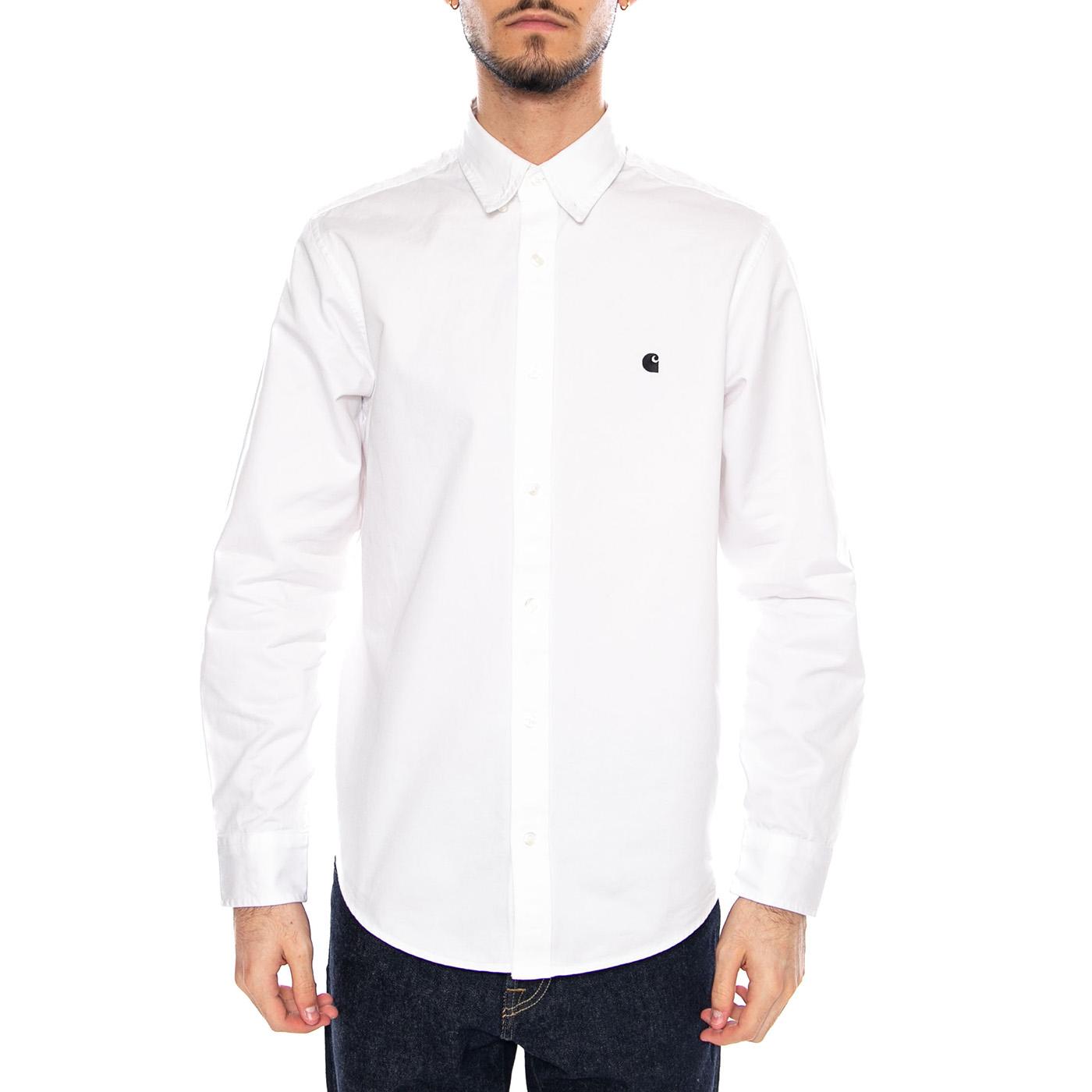 L/S Madison Shirt White / Black - Camicia Uomo Bianca I023339 00AXX CARHARTT WIP 