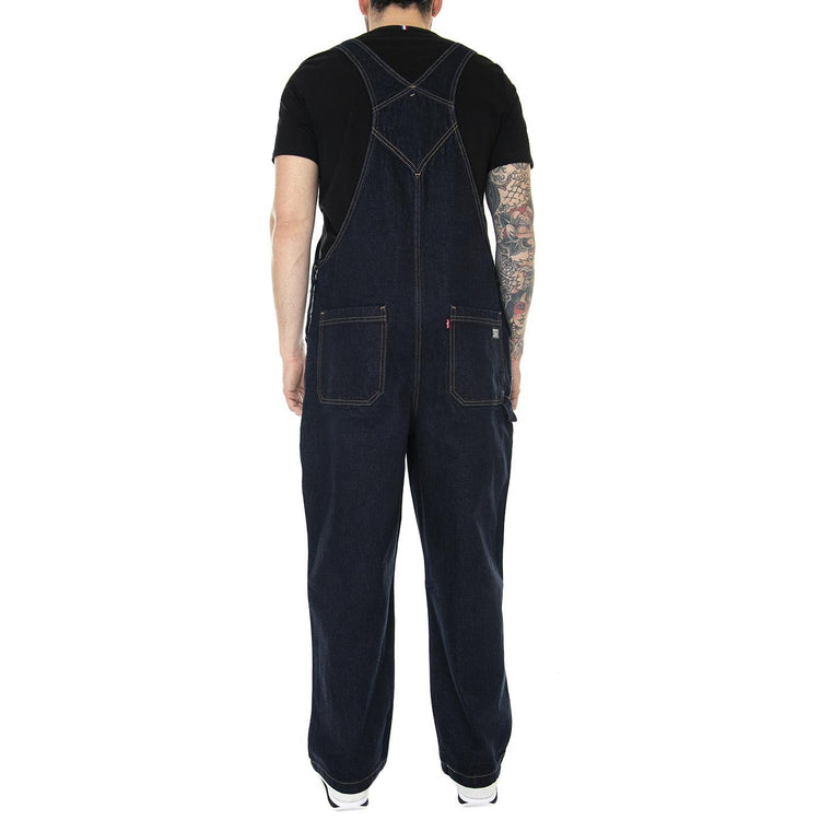 Skate Overall Rinse Dark Indigo Worn In - Salopette Denim Jeans Uomo Blu A2092-0000  LEVIS 