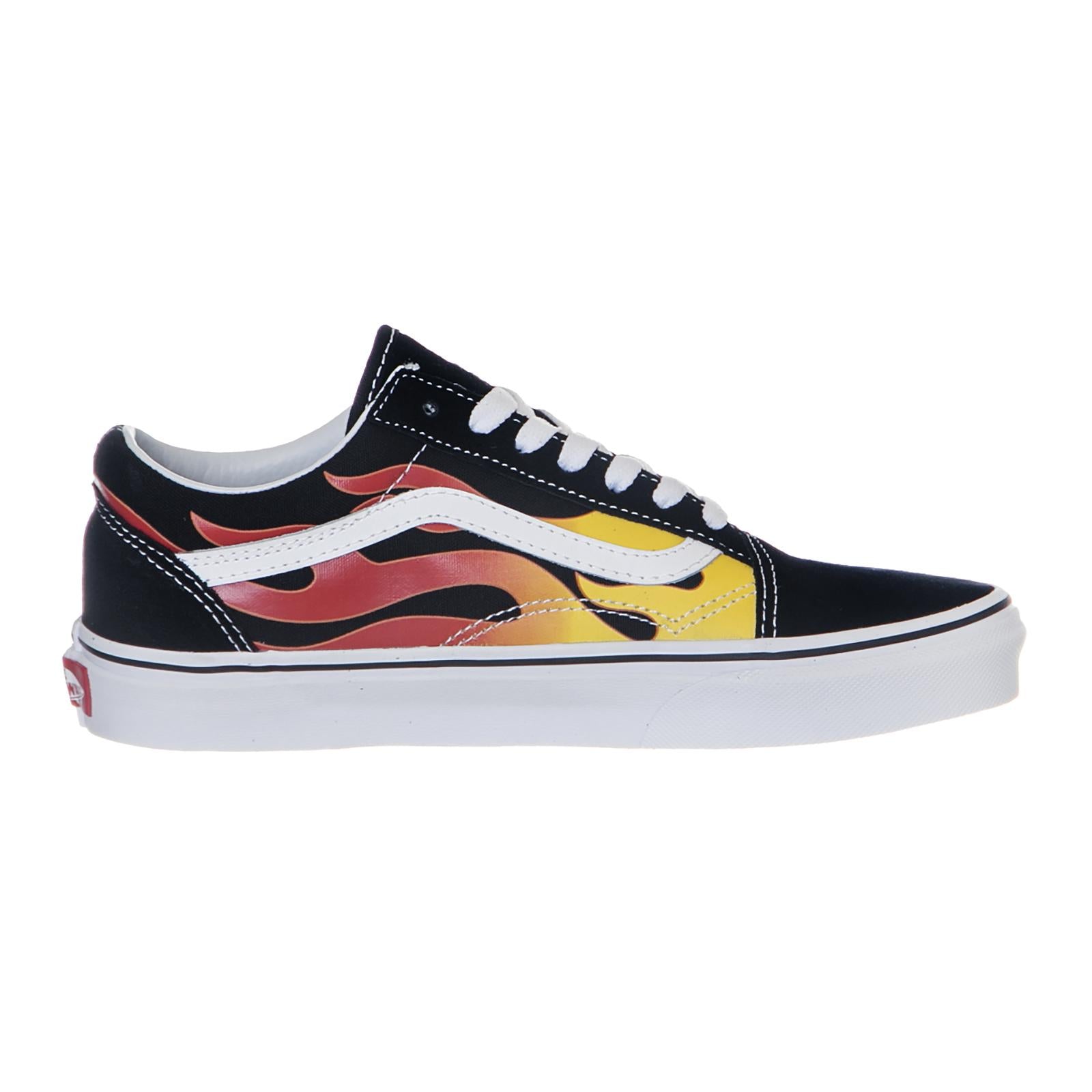 Ua Old Skool - Flame / Black - Scarpe Basse Uomo / Donna Nere VA38G1PHN  VANS 