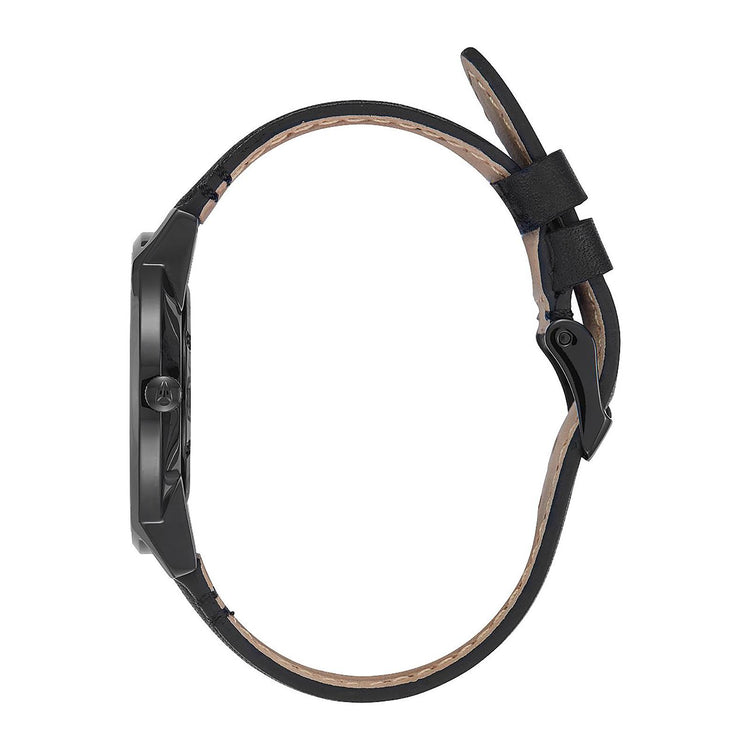 Porter Leather All Black / Gold, 40mm A1058-1031  NIXON 