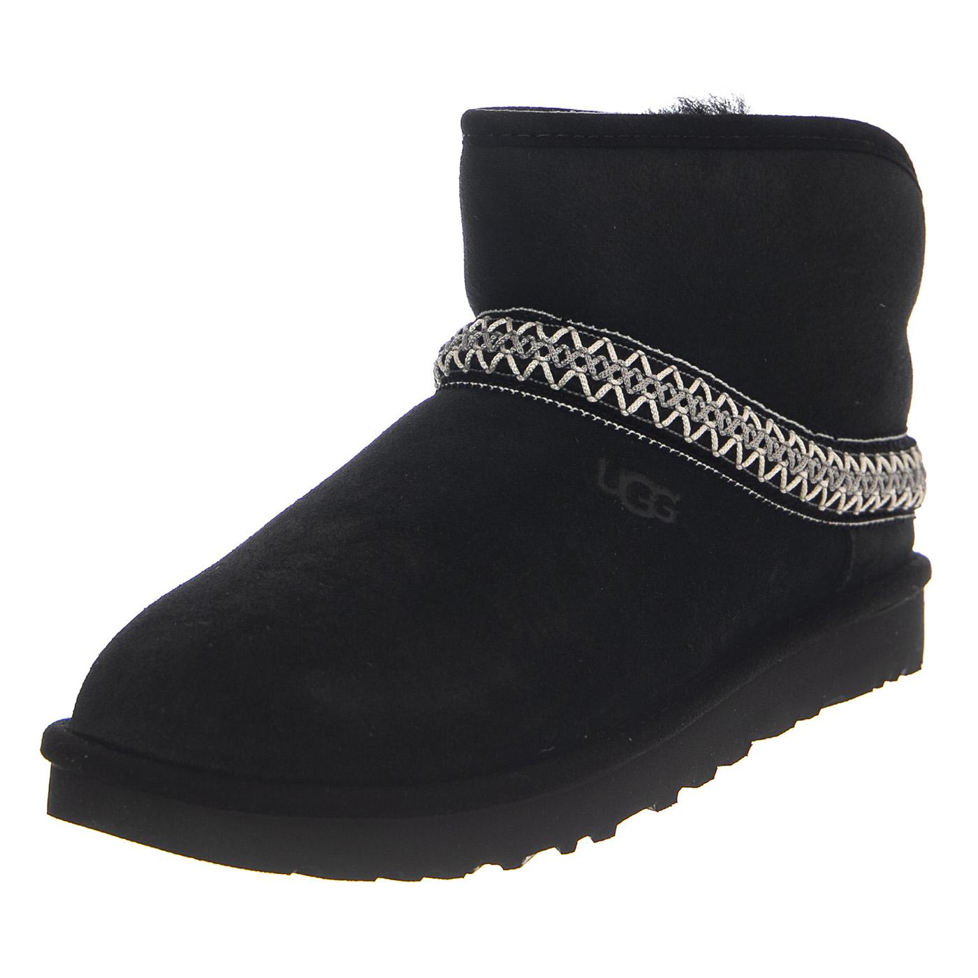 W Classic Mini Crescent Black - Stivali Donna Neri UGSCLMCRBLK1158262W  UGG 