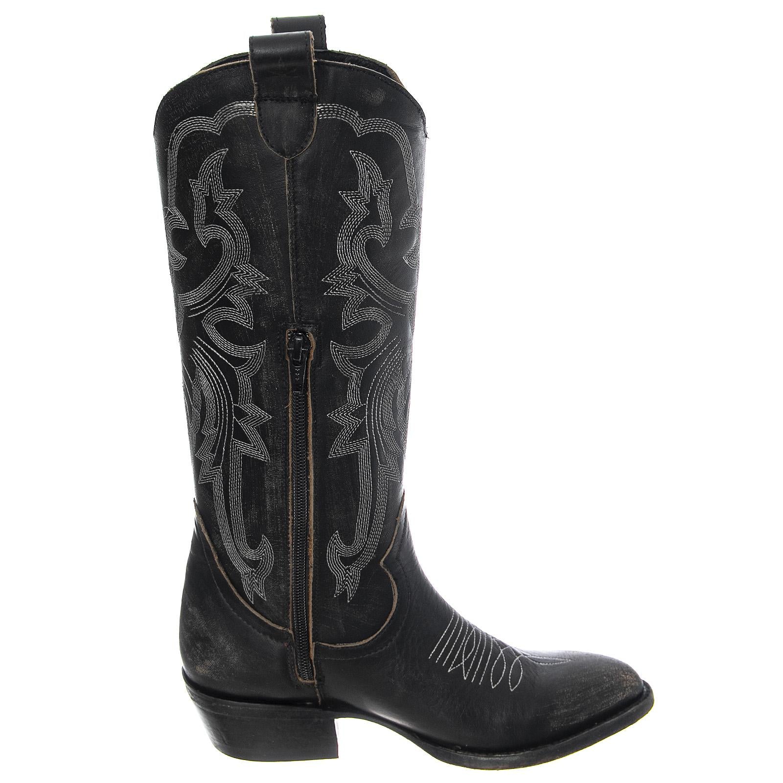 Macarena Boots - Taupo Moka / Stone Moka - Stivali Profilo Medio Donna Neri MZSMACARENA-004  MEZCALERO 