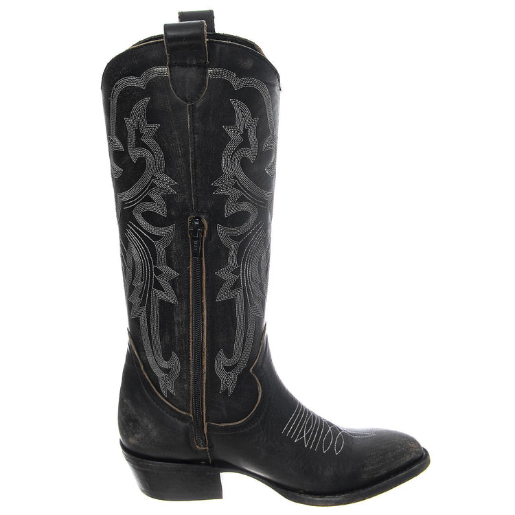 Macarena Boots - Taupo Moka / Stone Moka - Stivali Profilo Medio Donna Neri MZSMACARENA-004  MEZCALERO 