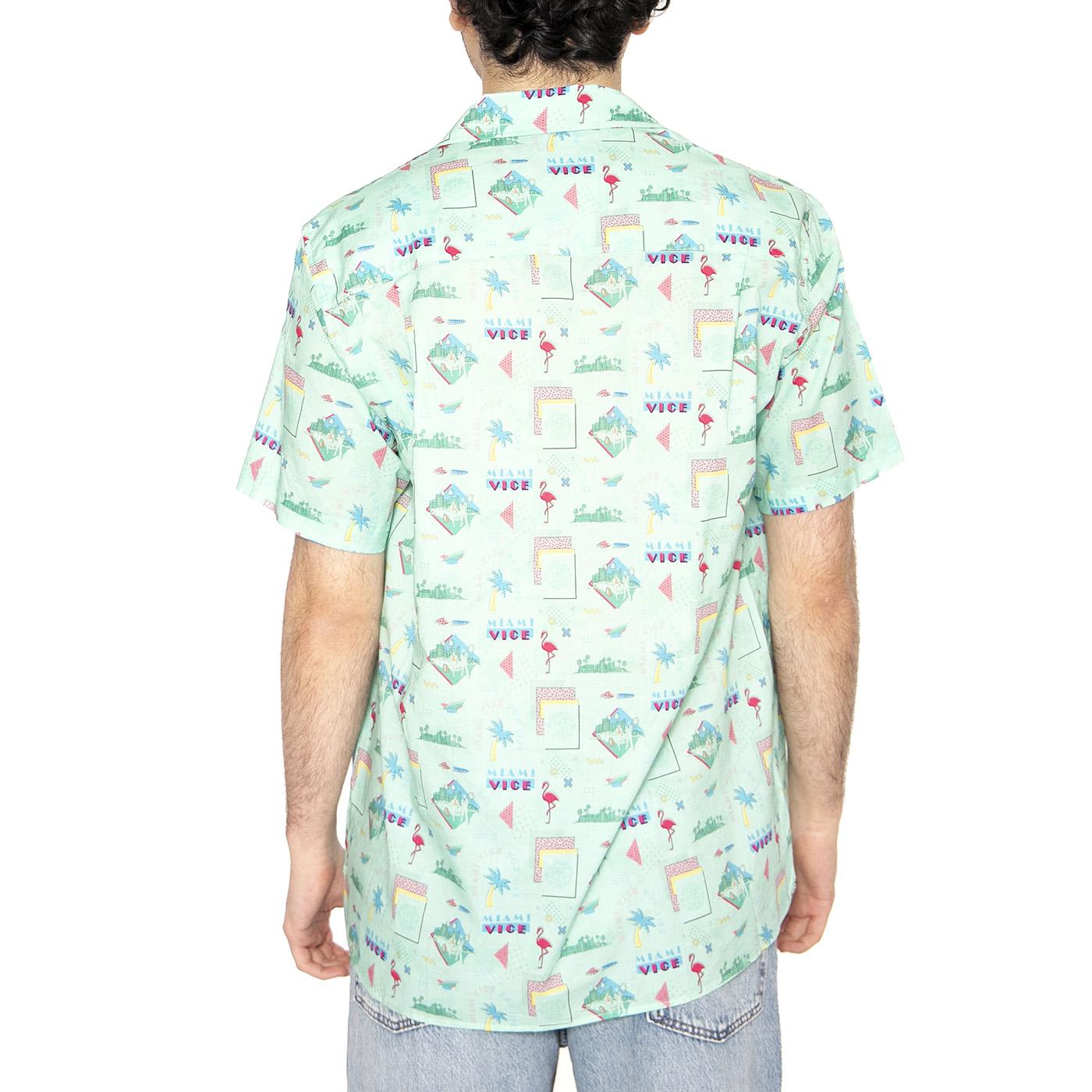 Miami Vice For Life Aloha Shirt - Camicia Maniche Corte Uomo Multicolore 1882-ALOHA  BRAVA FABRICS 