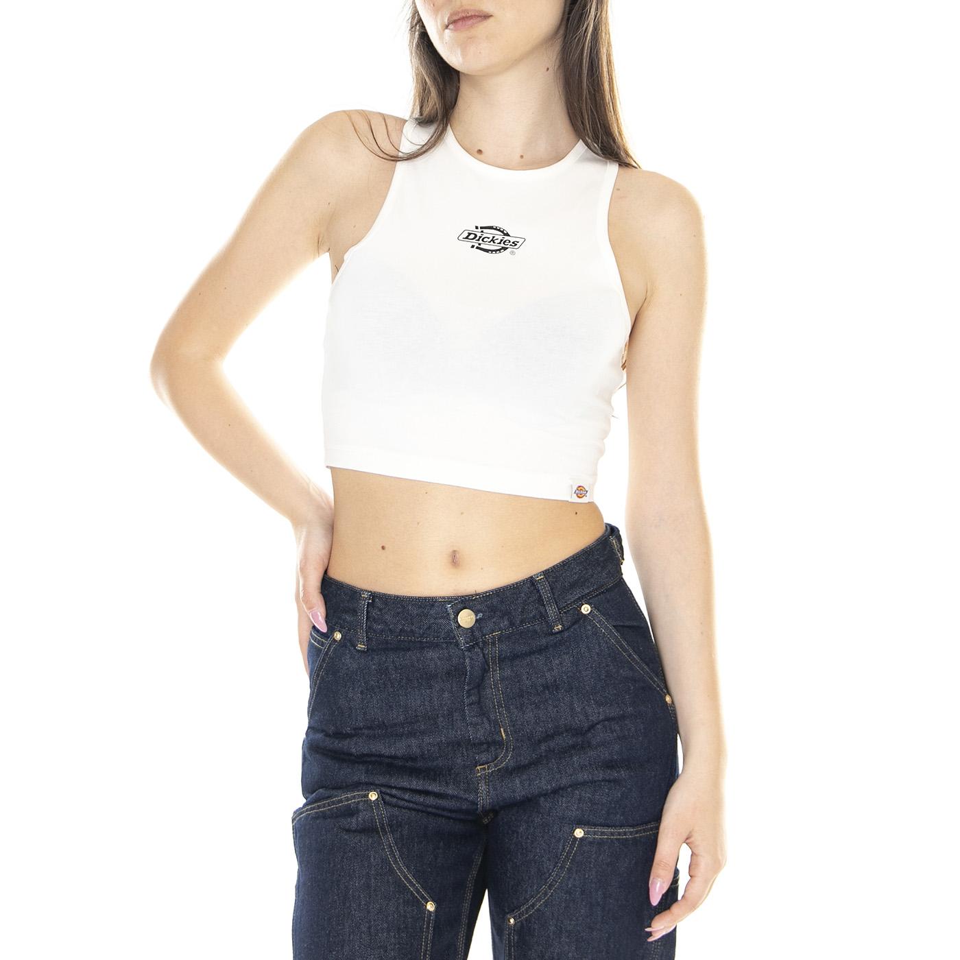 W' Powers Vest White Cloud - Canotta Donna Bianca DK0A4Y8DC581  DICKIES 