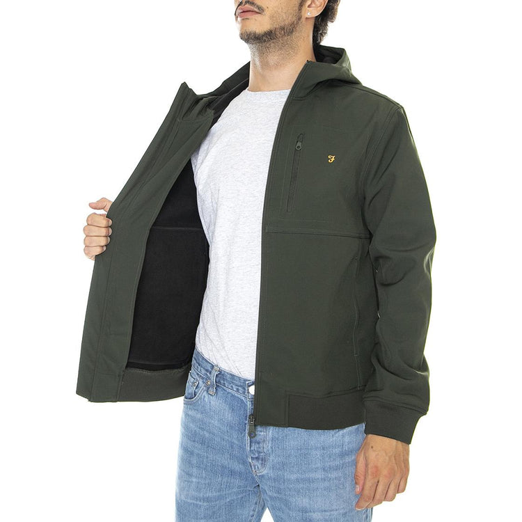 Rudd Softshell Evergreen - Giacca Invernale con Cappuccio Uomo Verde 222F4RFB0357-GRN  FARAH 