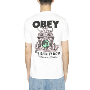 Obey Love & Unity Now Tee White - Maglietta Girocollo Uomo Bianca 165264103-WHT  OBEY 