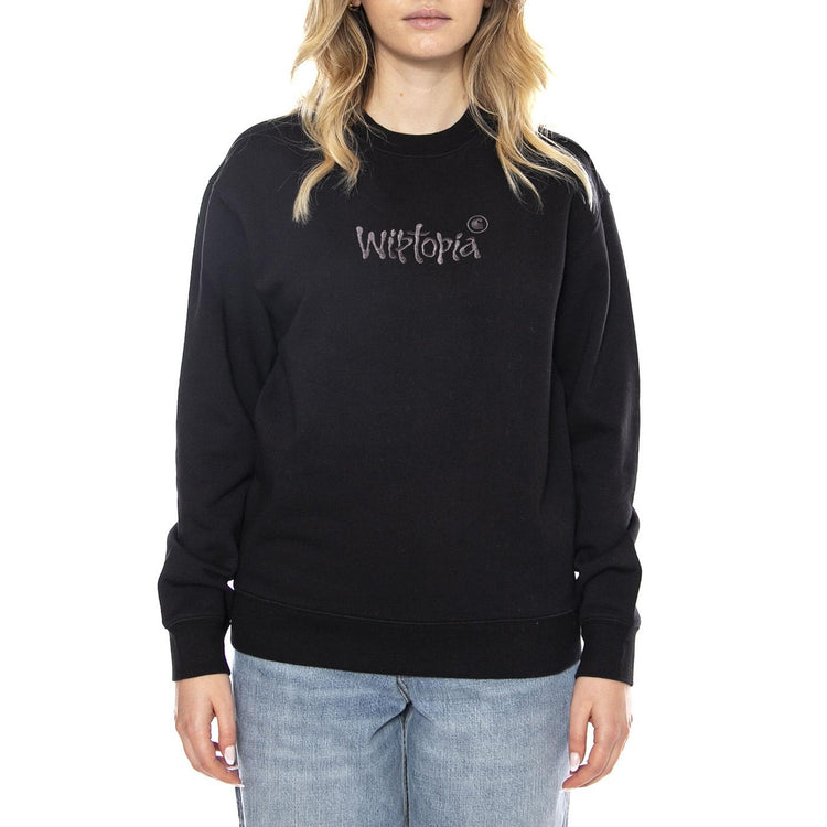 W Wiptopia Script Sweatshirt - Nera - Felpa Donna I035515_3F4_XX . CARHARTT WIP 
