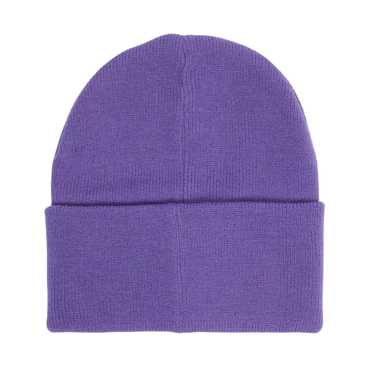 Icon Patch Cuff Beanie Beetroot Digital Violet - Cappellino in Maglia Rasata Viola 100030198 PAS OBEY 