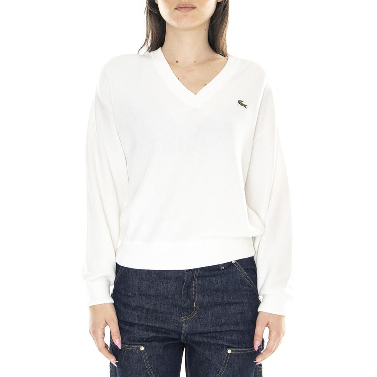 W' Pullover 70V - Maglione Donna Bianco AF5622-70V  LACOSTE 