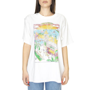 Oversized Tee Worn In White - Maglietta Girocollo Donna Bianca W7R3EEW04  WRANGLER 
