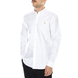 Brewer Slim Shirt - White - Camicia Uomo Bianca 119442_4  FARAH 