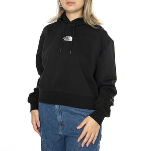 W Essential Crop Hoodie TNF Black - Felpa con Cappuccio Donna Nera NF0A89EXJK31  THE NORTH FACE 