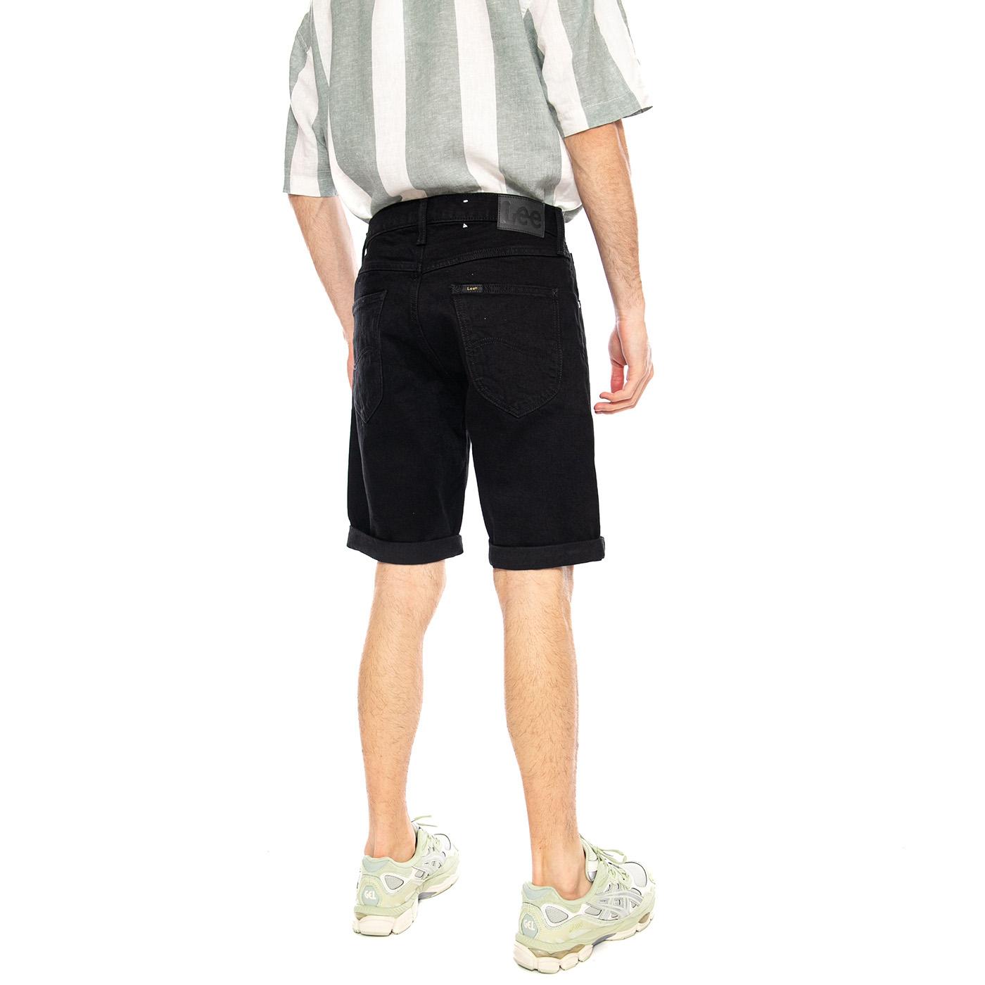 5 Pocket Short Clean Black - Bermuda Denim Jeans Uomo Neri 112376371 BLK LEE 