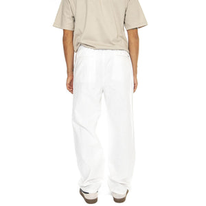 Sinus Loose 0007 Cot Lin Pant Noos Bright White - Pantaloni Uomo Bianchi 22028267-Bright White  ONLY & SONS 