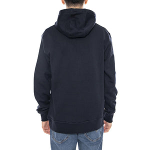 Small Logo Hoodie Fleece -- Felpa con Cappuccio Uomo Navy AW_ICON_SW002_11 . AQUASCUTUM 