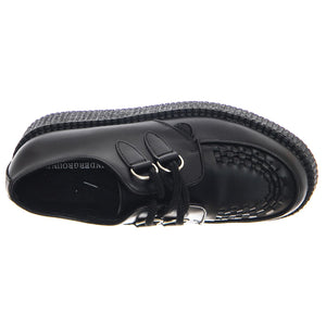 Wulfrun Shoes Black Leather - Scarpe Stringate Profilo Basso Uomo / Donna Nere UDSUM-C010X-BKL  UNDERGROUND 