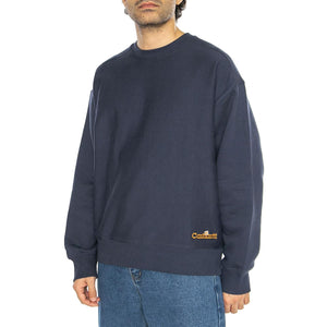 Label Script Sweat Blue - Felpa Girocollo Uomo Blu I034429.01XX  CARHARTT WIP 