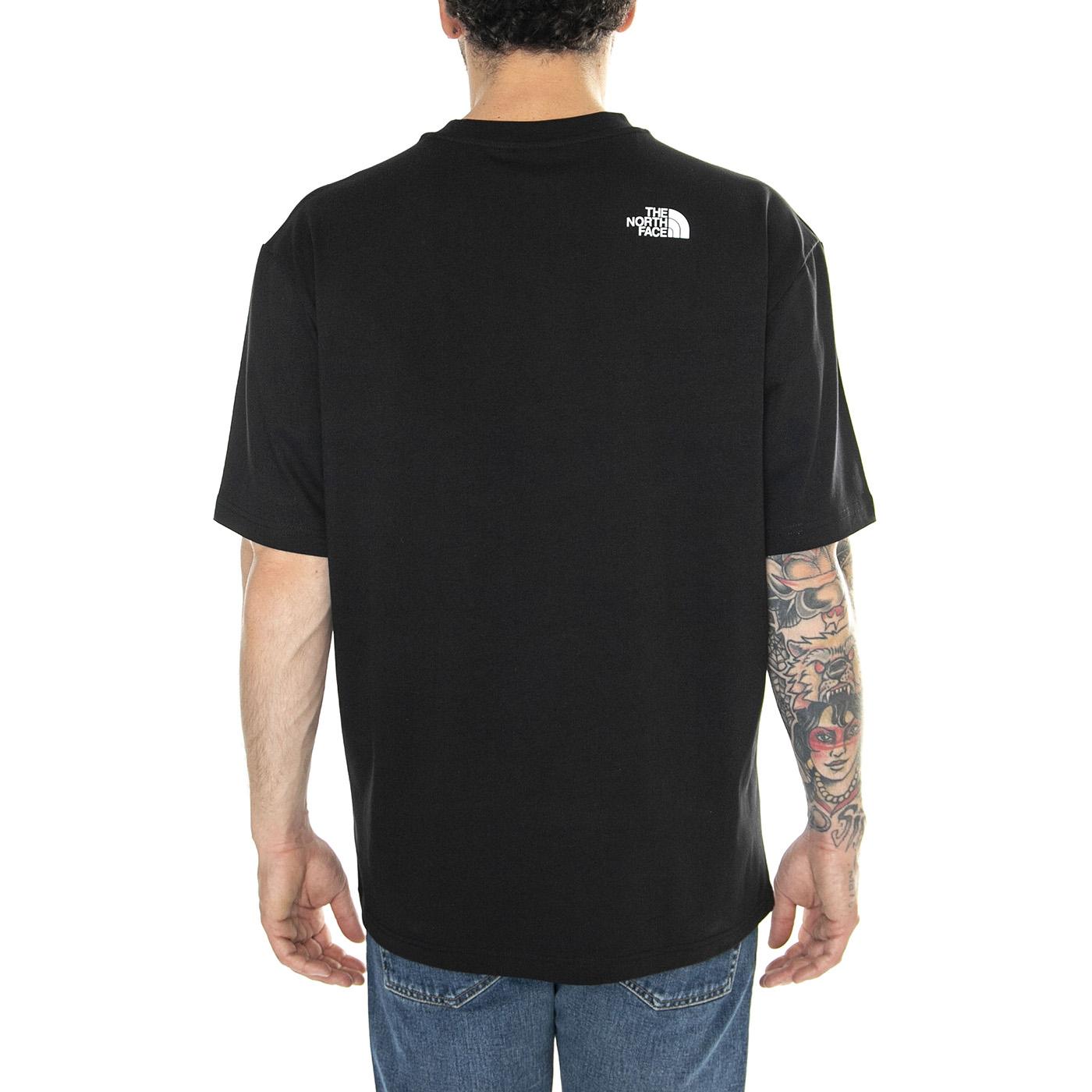 M NSE Patch S/S Tee Tnf Black - Maglietta Girocollo Uomo Nera NF0A87DAJK31  THE NORTH FACE 