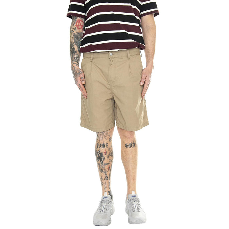 Albert Short Leather /rinsed - Bermuda Uomo Beige I033125.8Y02  CARHARTT WIP 