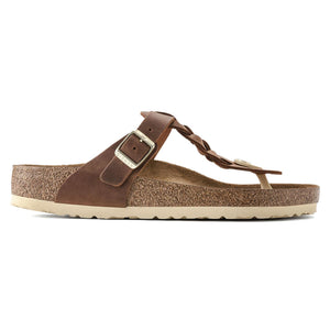Gizeh Braided Cognac Oiled Leather - Sandali Donna Marroni 1021355  BIRKENSTOCK 