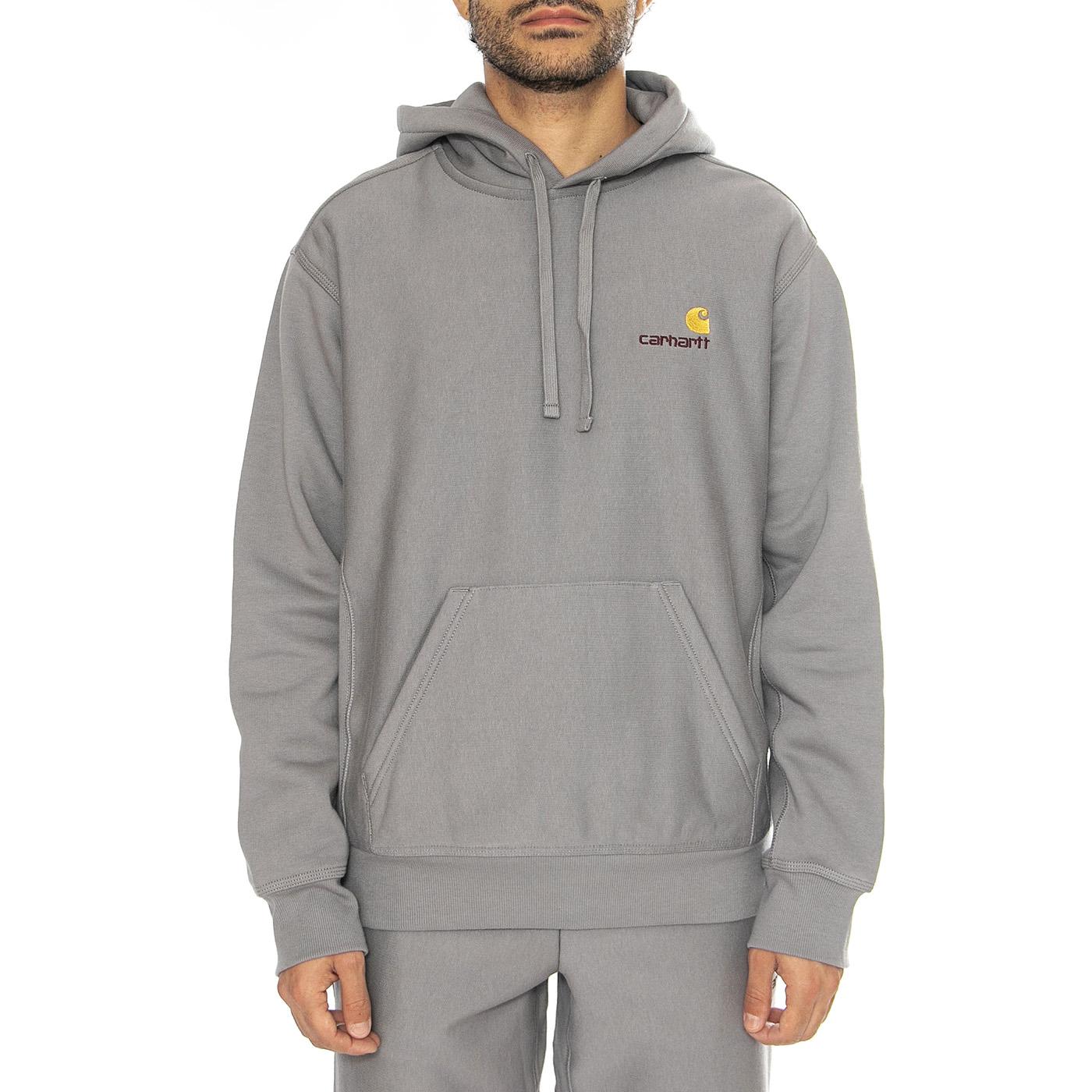 Hooded American Script Sweat Yosemite - Felpa con Cappuccio Uomo Grigia I028279.2LRXX  CARHARTT WIP 
