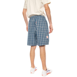 PULL-ON WORK SHORT SUMMER CHECK MED INDIGO - Bermuda Uomo Blu a Scacchi 005A0-0000 MIG LEVIS 
