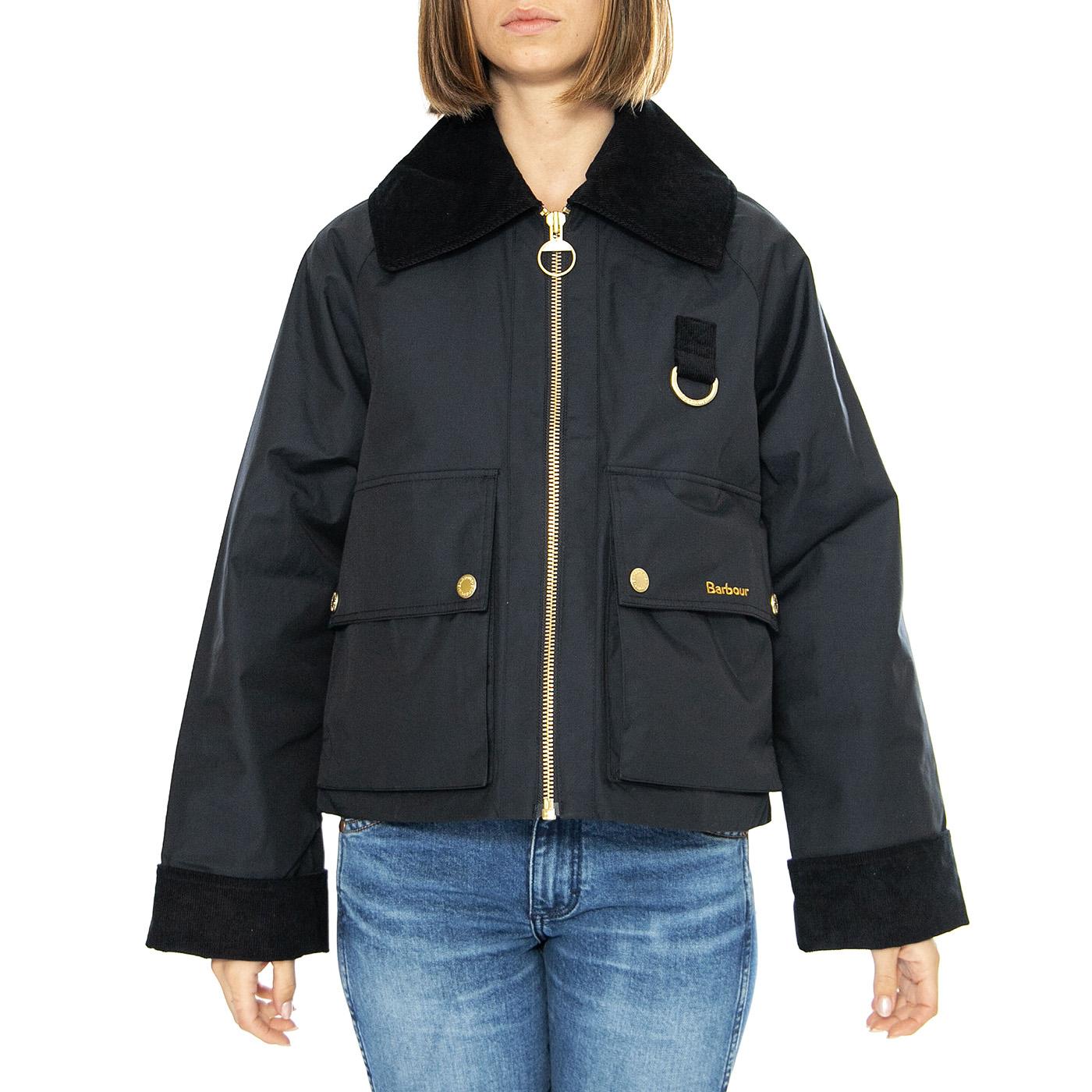 Nora Casual Jacket Dark Navy / Military Brown - Giacca Donna Blu LCA0342-NY91  BARBOUR 