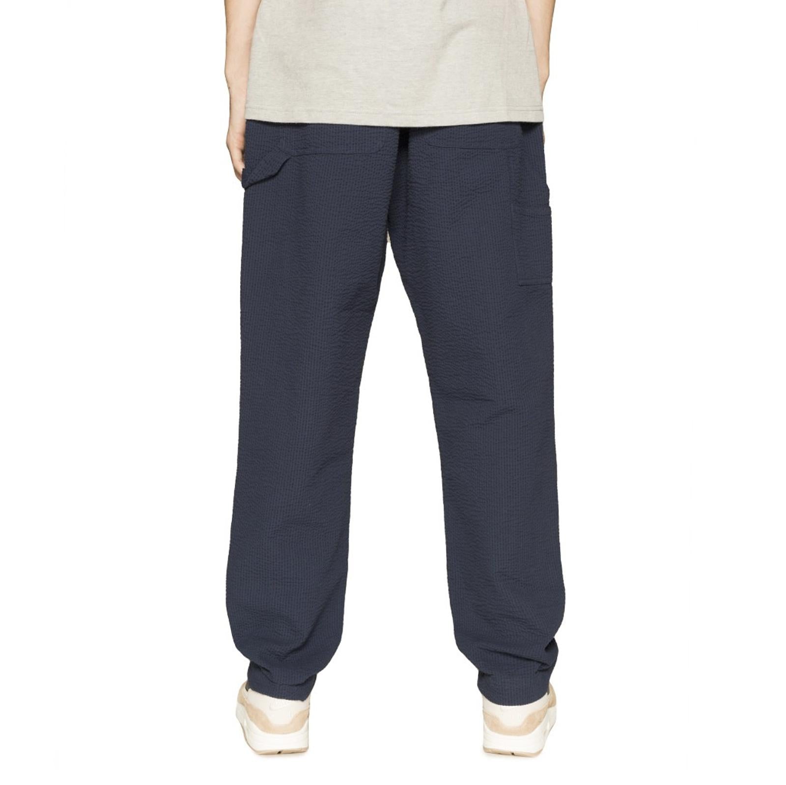 SEERSUCKER WORK PANT NAVY 116346-NAVY . STUSSY 