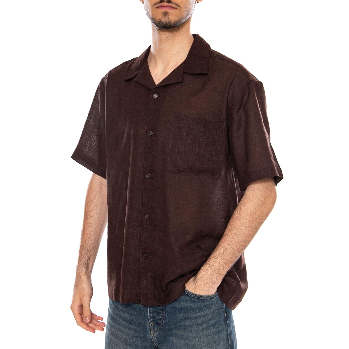 SHORT SLEEVES SHIRT COFFEE BEAN - Camicia Maniche Corte Uomo Marrone 22036242 4885336 ONLY & SONS 
