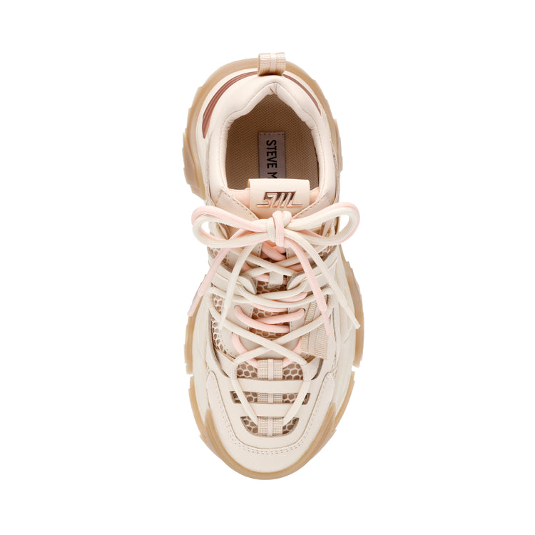 Kingdom Cream Rose Gold Mesh + PU - Scarpe Stringate Profilo Basso Donna Gold / Beige SMPKINGDOM-CRMRSEGLD  STEVE MADDEN 