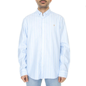 M' Brewer Wide Stripe - Camicia Uomo Blu F4WSD027-468  FARAH 