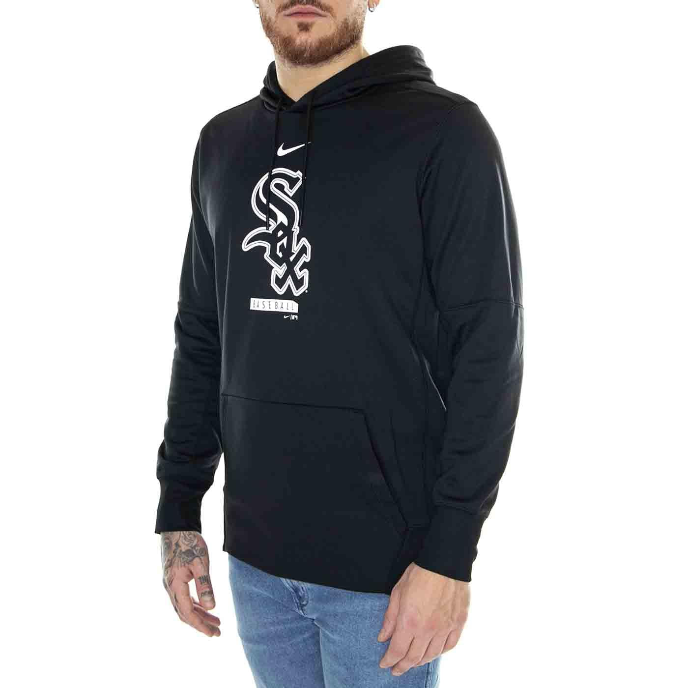 Nike Prime Logo Therma Pullover Hoodie Chicago White Sox Black - Felpa con Cappuccio Uomo Nera NKAQ-00A-RX-FZR  NIKE 