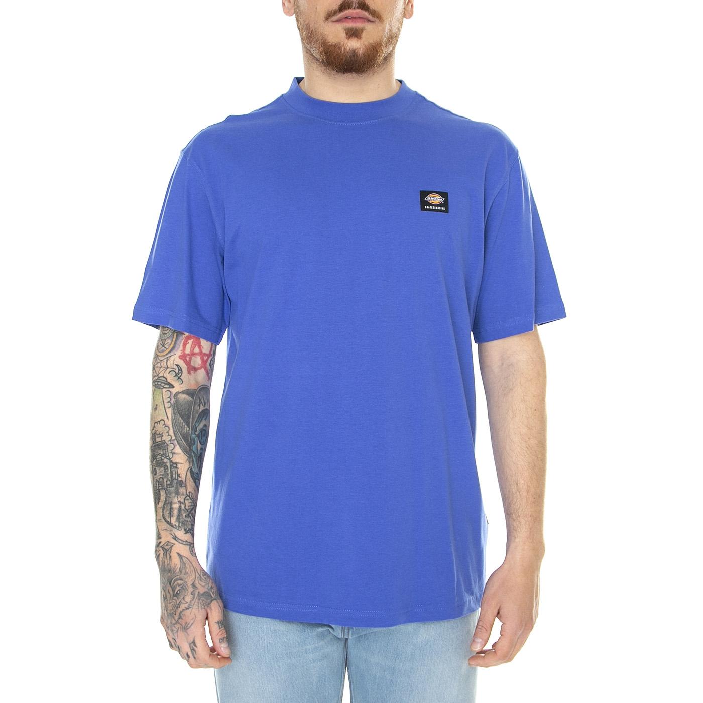 Mount Vista Tee SS Satin Sky - Maglietta Girocollo Uomo Blu DK0A4XOUE871  DICKIES 