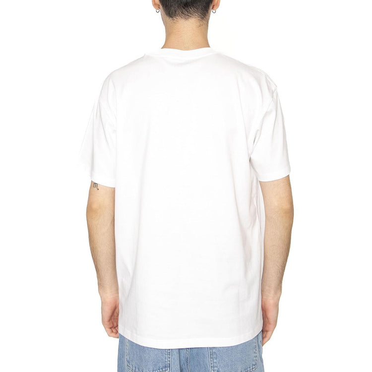 S/S Pocket Heart T-Shirt White / Black - Maglietta Girocollo Uomo Bianca I032128.00AXX  CARHARTT WIP 