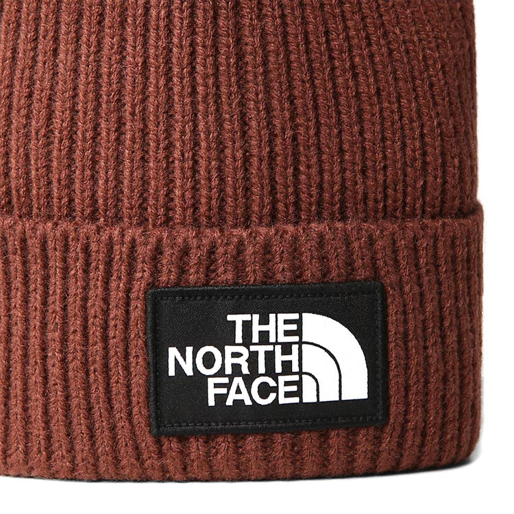 Tnf Logo Box Cuffed Beanie Dark Oak - Cappellino a Cuffia Marrone NF0A3FJX6S21  THE NORTH FACE 