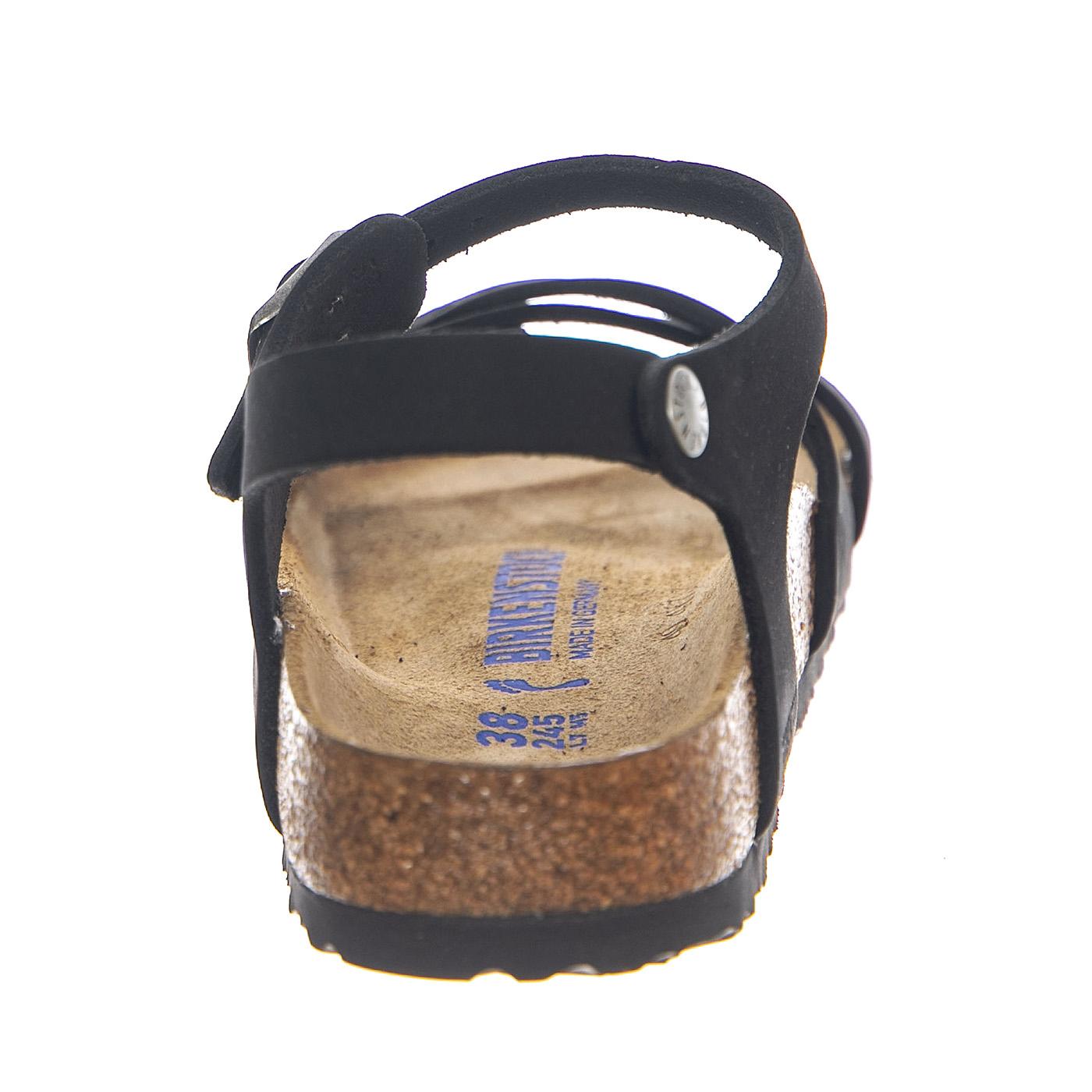 Kumba SFB black, Nubuck Leather - Sandali Donna Neri 1029526  BIRKENSTOCK 