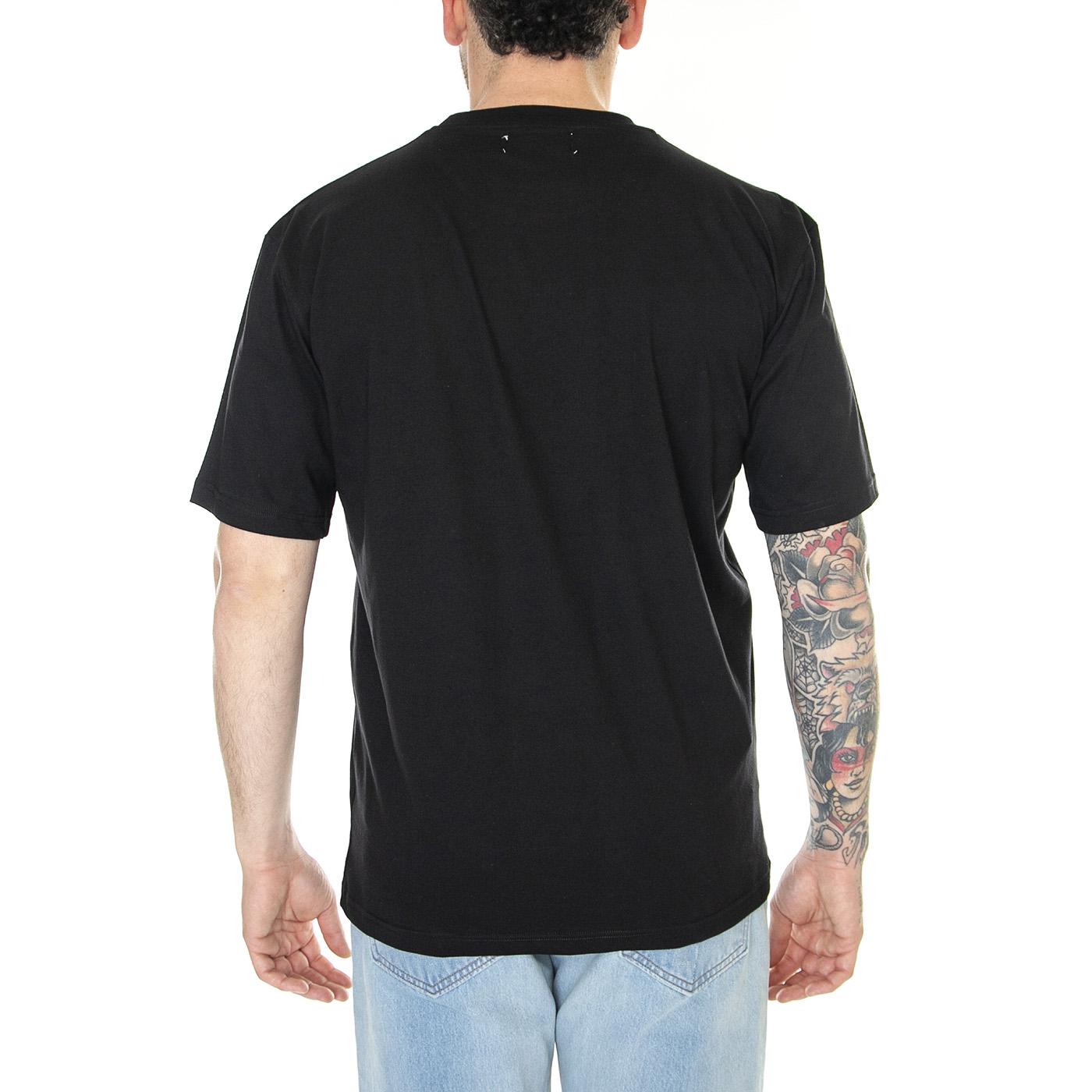 Basic Pocket T-Shirt Black - Maglietta Girocollo Uomo Nera 6010071-10158  CAT 